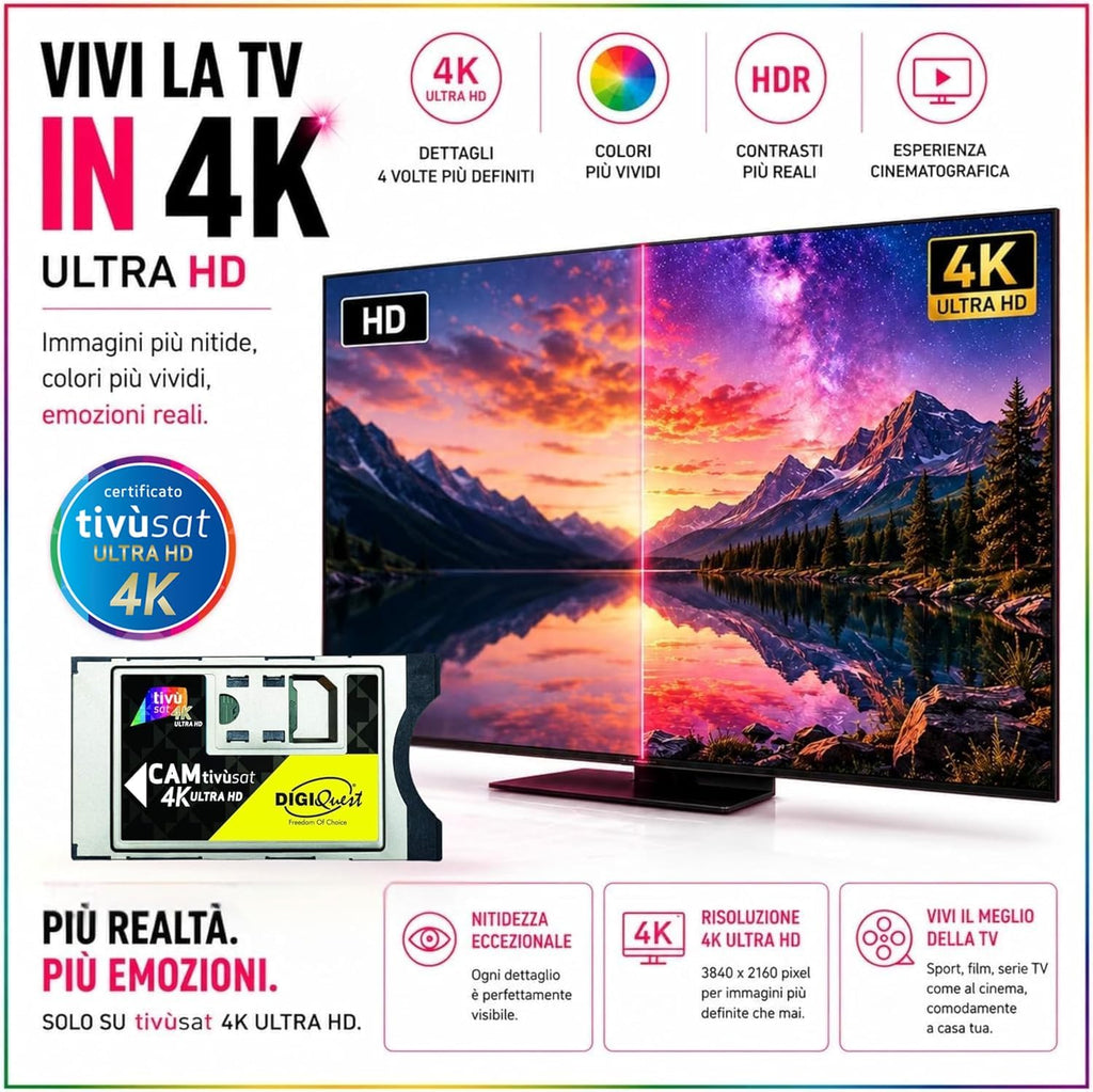 Digiquest CAM Tivùsat 4K Ultra HD Memory Card