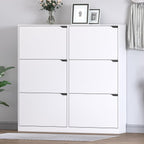 Shoe Cabinet with 6 Flip Drawers, Slim Narrow Shoe Storage Cabinet, Freestanding Shoe Organizer for Entryway, Hallway, Foyer