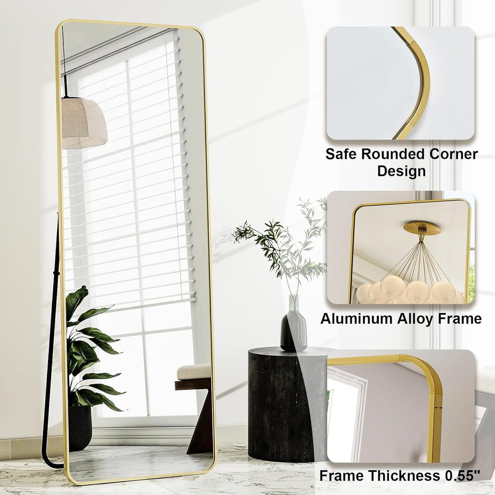 HARRITPURE 56"x21" Full Length Mirror, Rectangle Floor Mirror with ...