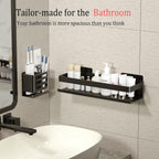 Shower Shelf 2 Pack - Bathroom Shower Shelf Rust-Proof Aluminum Adhesive Installation No Drilling Required, Suitable for Bathroom Storage and Home Decoration