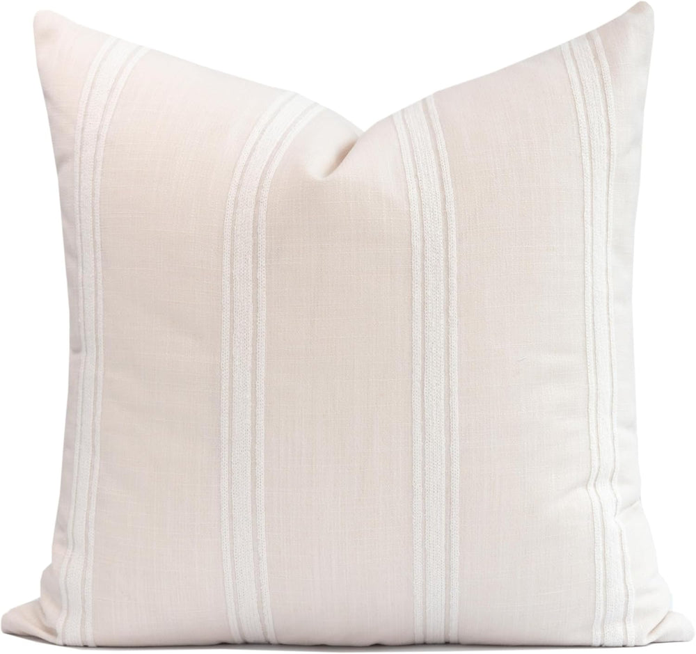 Crumbs Home Modern Farmhouse Fall Linen Indoor Outdoor Throw Pillow Cover Onl...