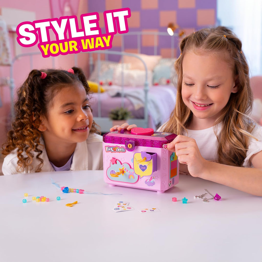 Secret Jewellery Box with Voice Message Recorder, Jewellery Box for girls with secret compartments containing jewellery to make. Gifts for girls age 5+ | Children’s Beauty Accessories with Cute Carry Case & Voice Recorder – Unlock 25+ Surprises, Charm