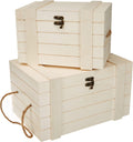 Rayher HOBBY Set Wooden Chests, FSC Mix Credit, Assorted, 1 pc. 30x20.5x17.3cm+24x16x15.5cm, 2