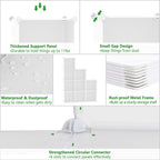 C&AHOME Cube Storage, 9-Cube Bookshelf, Plastic Closet Cabinet Organizer, DIY Stackable Bookcase, Modular Shelving Units Ideal for Home, Office, Kids Room, 36.6" L x 12.4" W x 48.4" H Milky UPCS09M
