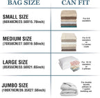 10 Pack Vacuum Storage Bags with Pump, 5 Jumbo and 5 Large Space Saver Vacuum Storage Bags, Vacuum Seal Bags for Clothing, Comfoters, Pillows, Blanket, Bedding