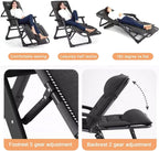 Gravity Chair, Premium Lawn Recliner Folding Portable Chaise Lounge for Patio Beach(Light Gray)