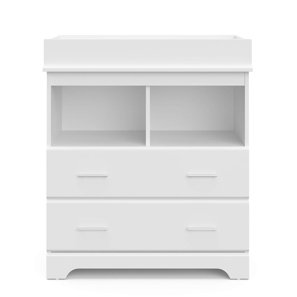Storkcraft Brookside 2 Drawer Changing Table Dresser, White