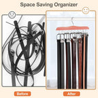 TOPIA HANGER Belt Hanger for Closet, Cedar Wooden Hangers with 20 Rotatable Hooks, Closet Organizers and Storage for Bra, Tank Top, Tie, Purse, Hat, Necklace- CT48U