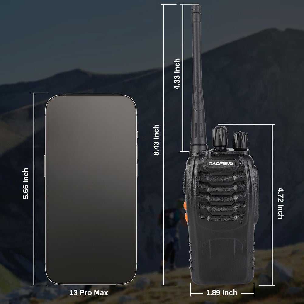 Baofeng Walkie Talkies 888S Rechargeable Long Range with Earpieces for Adults...