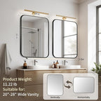 Black Bathroom Mirror, 24x32 Inch Aluminum Frame Rectangle Mirror, Anti-Rust, Tempered Glass, Wall Mirror for Over Sink, Vanity, Bedroom, Entryway, Horizontal/Vertical