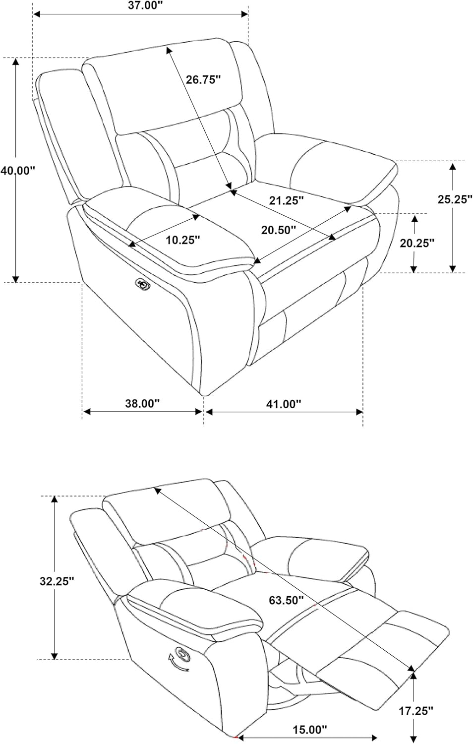 Coaster Home Furnishings - Greer - Leatherette Upholstered Swivel Glider Recl...
