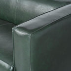 Merax Mid Century Modern 3 Seater Sofa with Birch Wood Legs, 80" Wide Smooth Upholstered Couch for Living Room, Apartment, Green