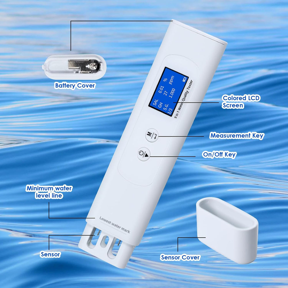 9-in-1 Water Quality Tester with UV Absorbance for COD/TOC/UV275, EC/TDS/Sali...