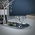 MORE&LESS Tree and Deer Jewelry Rack,for Ring Earrings Necklace Bracelet,Suitable for living rooms, bathrooms,offices,etc.