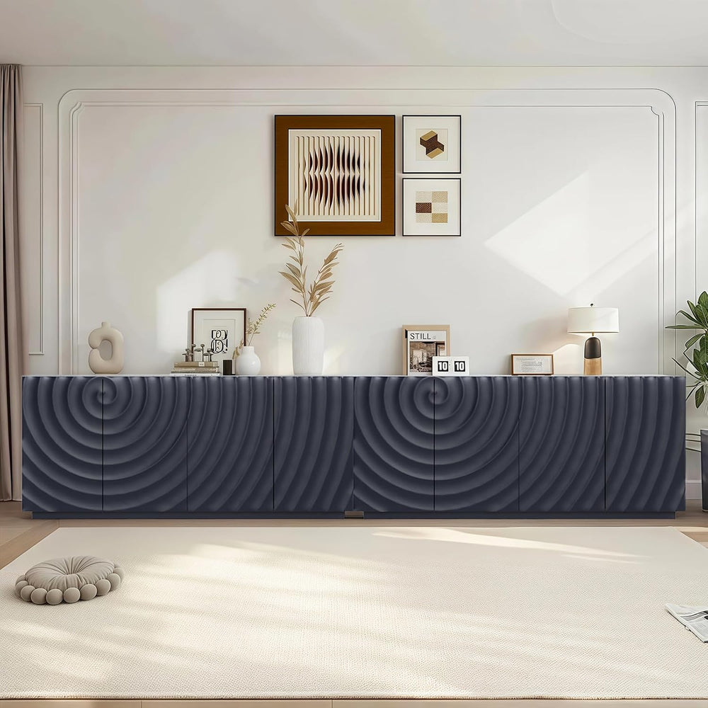 LKTART 59" Sideboard Buffet Cabinet with Storage, 4 Doors Modern Accent ...