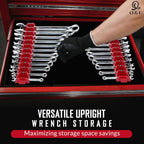 Q&U Wrench Organizer Modular System – 48 PCS Magnetic Wrench Organizer for Tool Box Drawer, Modular Wrench Organizer and Wrench Storage Rack, Heavy Duty Wrench Holder