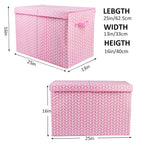 Mayniu Large Toy Storage Box Chest for Girls Kids, Sturdy Toy Box Bin Organizer Baskets with Lid for Living Room, Nursery, Closet, Bedroom, Playroom 25"x13" x16" (Pink)