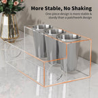 NIUBEE Hair Tool Organizer, Clear Acrylic Hair Dryer and Styling Organizer, Bathroom Countertop Blow Dryer Holder, Vanity Caddy Storage Stand for Accessories, Makeup, Toiletries