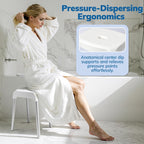 Umimile Shower Stool for Shaving Legs - Fixed Height, Sturdy 330 lb Bath Seat - Anti-Slip Safety Shower Stool for Elderly and Disabled, Tool-Free Assembly (Height: 15.8")