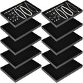 10 Pcs Velvet Stackable Jewelry Tray Showcase Display Jewelry Organizer Tray for Drawers Countertop, Empty Plate for Necklace, Ring, Bracelet Organizing, and Earring Storage Display (Black)