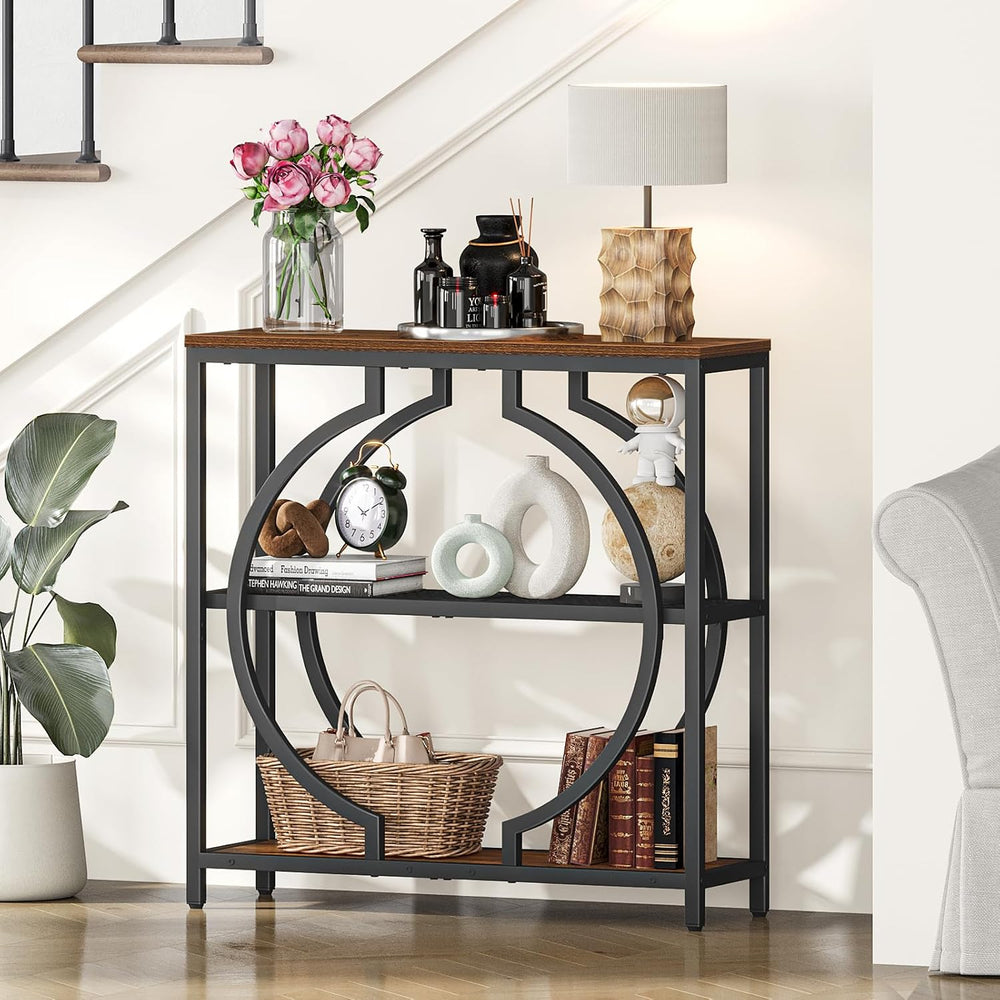Snughome Entryway Table with 3 Tier Storage Shelves, Narrow Console Table | I...