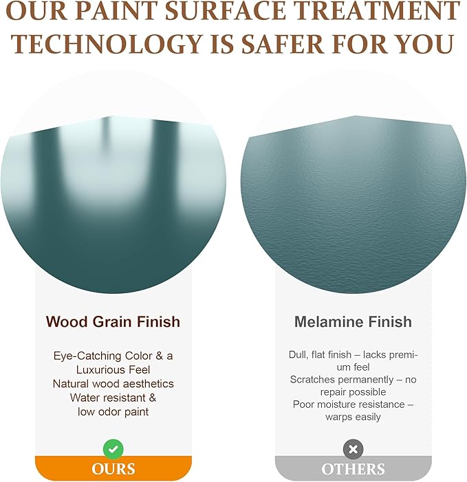 RoyalCraft 59" Buffet Cabinet with Storage, Vintage Sideboard with Adjustable Shelves & Carved Handle, Mid Century Modern Painted Credenza Coffee Bar for Kitchen, Dining Room, Turquoise Blue