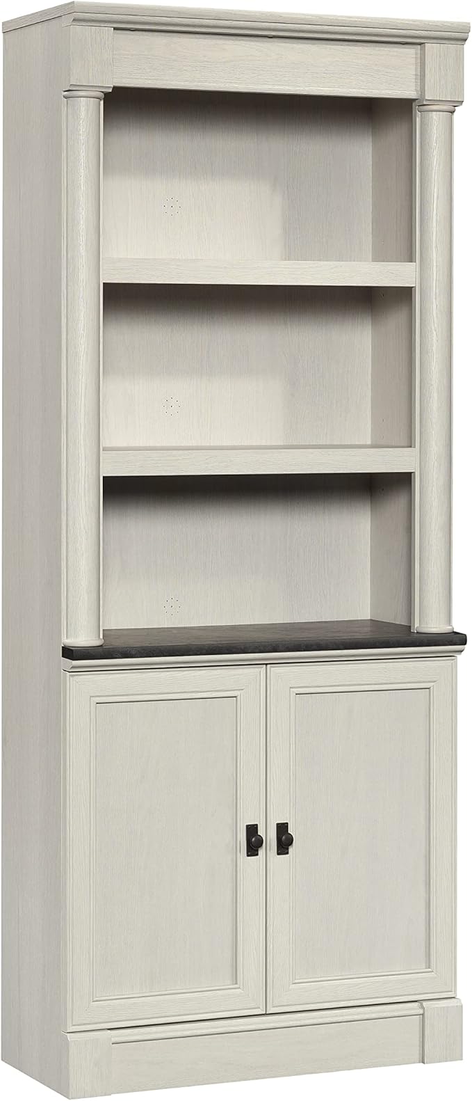 Sauder Palladia Book Shelf, Bookshelf with Storage, Library Bookcase with Doo...
