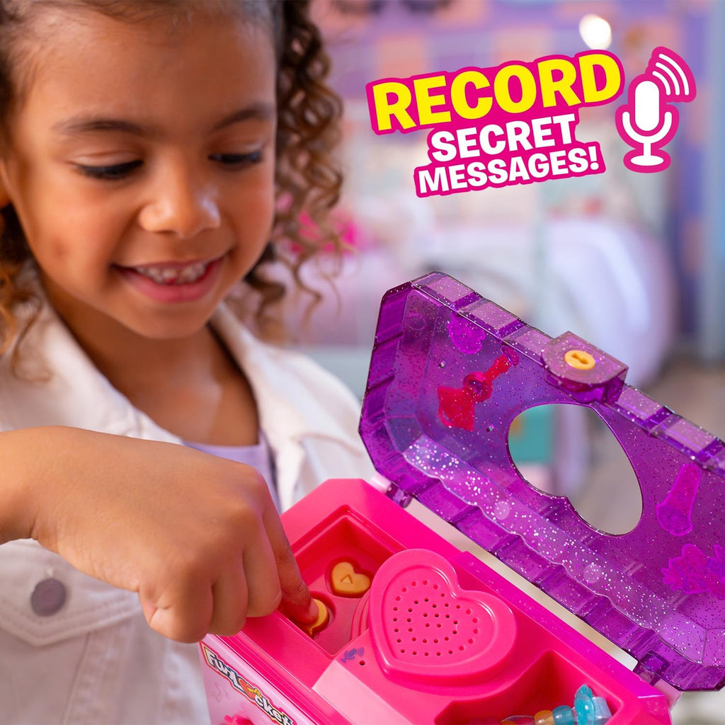 Secret Jewellery Box with Voice Message Recorder, Jewellery Box for girls with secret compartments containing jewellery to make. Gifts for girls age 5+ | Children’s Beauty Accessories with Cute Carry Case & Voice Recorder – Unlock 25+ Surprises, Charm