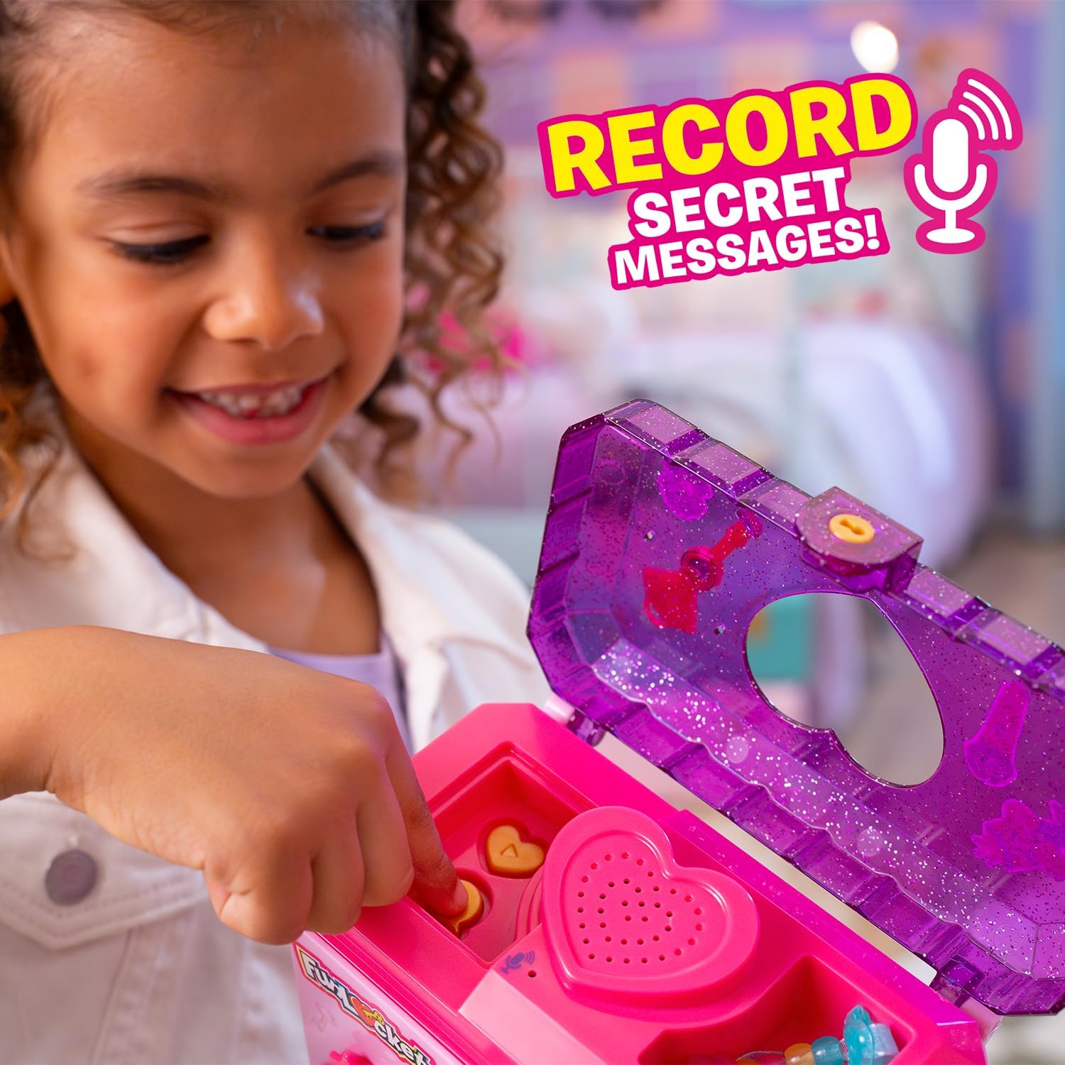 Secret Jewellery Box with Voice Message Recorder, Jewellery Box for girls with secret compartments containing jewellery to make. Gifts for girls age 5+ | Children’s Beauty Accessories with Cute Carry Case & Voice Recorder – Unlock 25+ Surprises, Charm