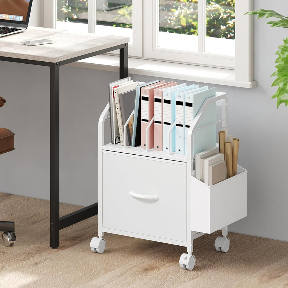MAHANCRIS Small File Cabinet, Rolling Filing Cabinet for Under Desk | Single ...