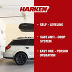 HARKEN Hoister Heavy Cargo Carrier Overhead Garage Storage 4-Point Hoist System for 145lb Carriers, Small Dinghys, Kayaks, Canoes, Heavy Storage (145lb max load,16ft.Ceiling), Model 7803.16