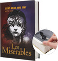 Real Paper Transfer Book Safe, Hollow with Secret Hidden Compartment, Key Lock, 8.7"×6"×2" (Les Miserables-Key)