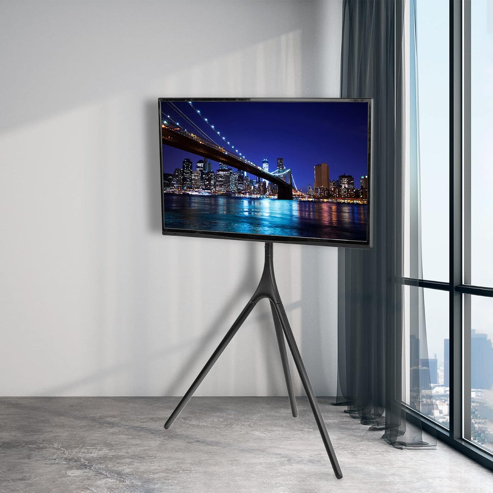 VIVO Black Easel TV Stand for 45 to 65 inch Screens, STAND-TV65AB | Articulat...