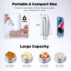 Zannaki Metal Travel Pill Organizer, Portable Waterproof Weekly Pill Box, Large Aluminum Alloy Pill Case Container, BPA Free 7 Day Daily Medicine Organizer Holder for Vitamin, Fish Oil, Supplement