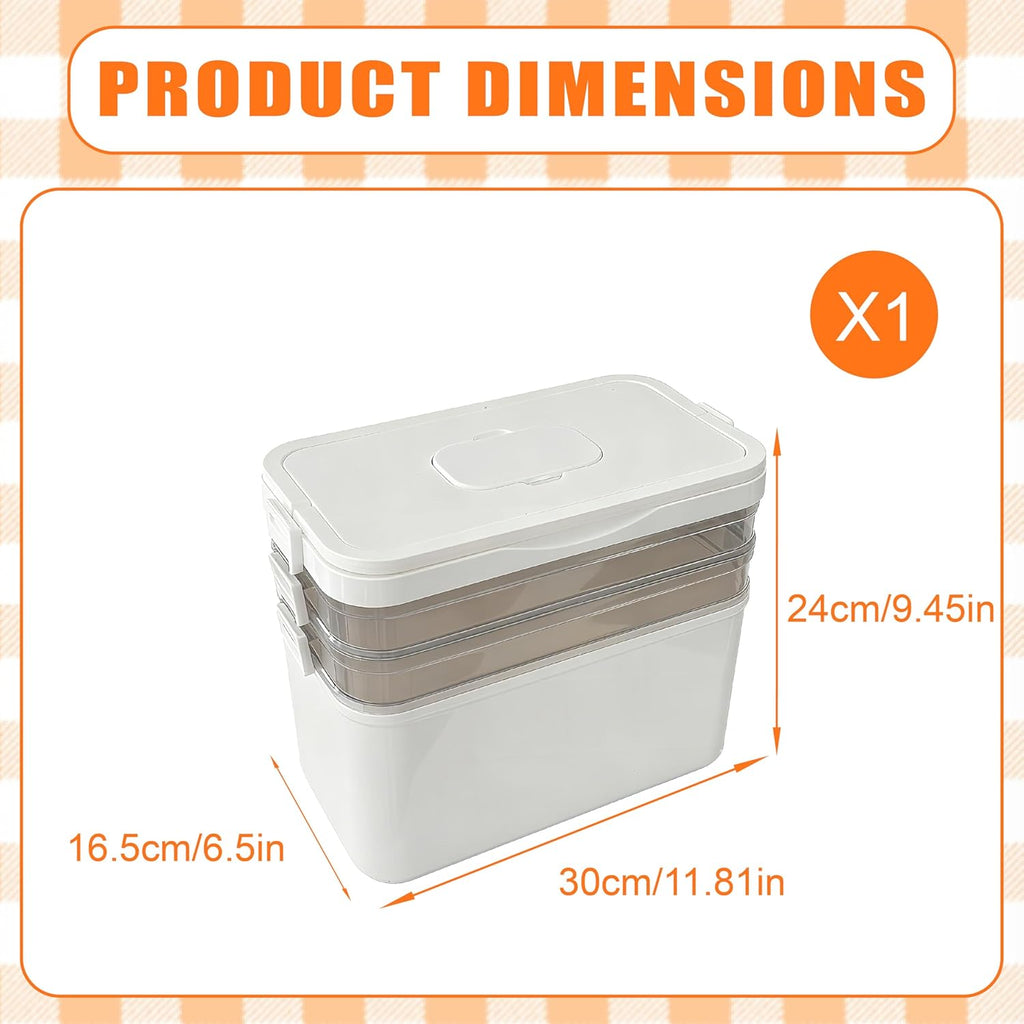 3-Tier Medicine Organizer with Detachable Pill Box, First Aid Kit with Handle, Portable Multipurpose Plastic Medical Box for Home, Travel, and Family Emergencies（White）