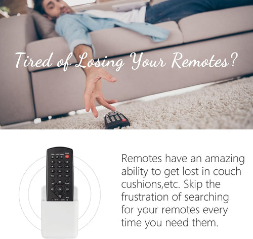 4 Pcs Remote Control Holde Wall Mount, TV Controller Holder, Self Adhesive Remote Holder, Wall Pen Holder Storage Accessories for Home Office School (White)