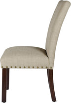 HomePop Michele Dining Chair with Nailhead Trim - Tan (Set of 2)