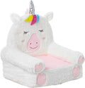 Amazon Basics Children's Plush Toddler Chair for Bedroom, Easy to Clean, Unicorn, Medium, Multicolor