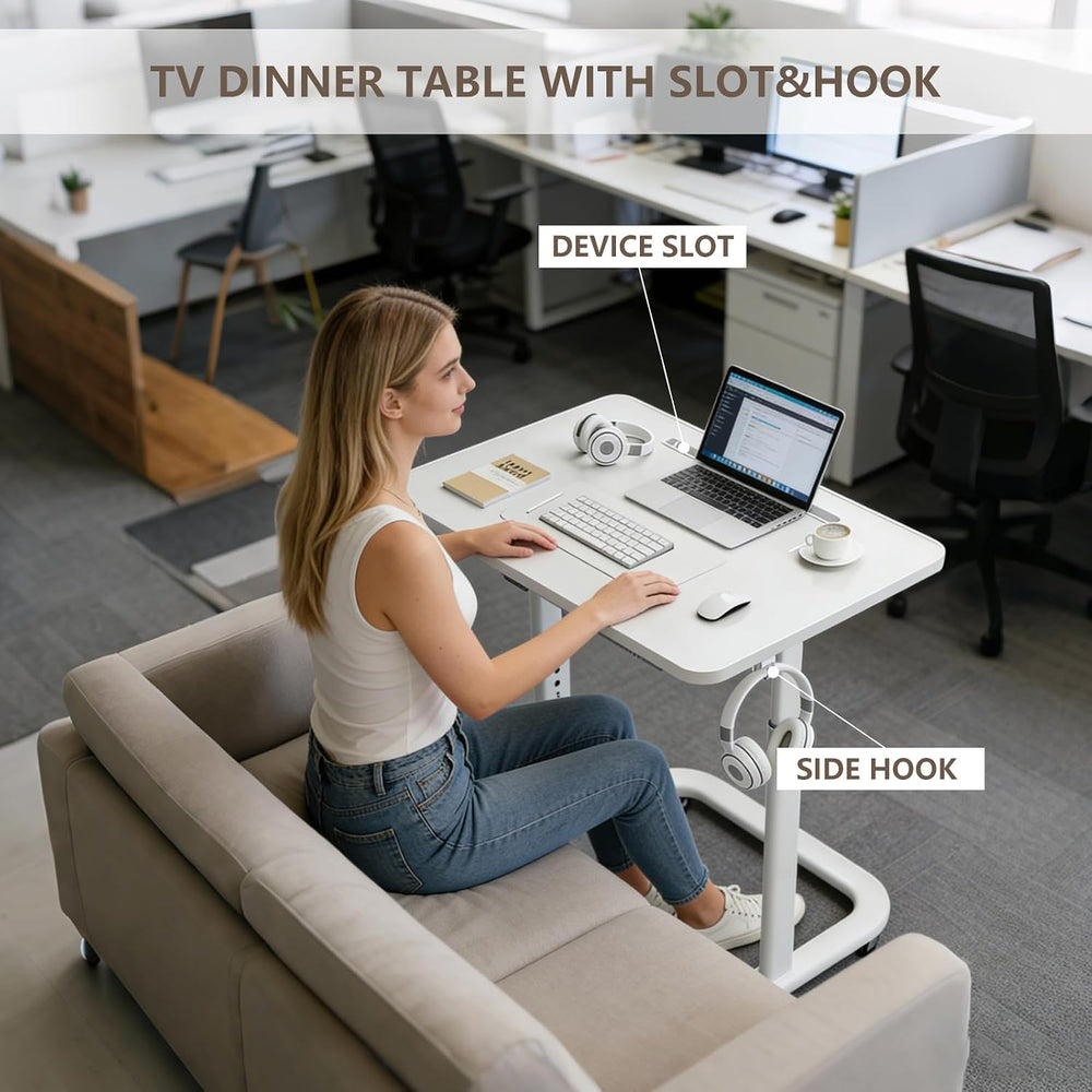 BeGyoku TV Dinner Tray Table,TV Trays for Eating on Couch,Height Adjustable T...