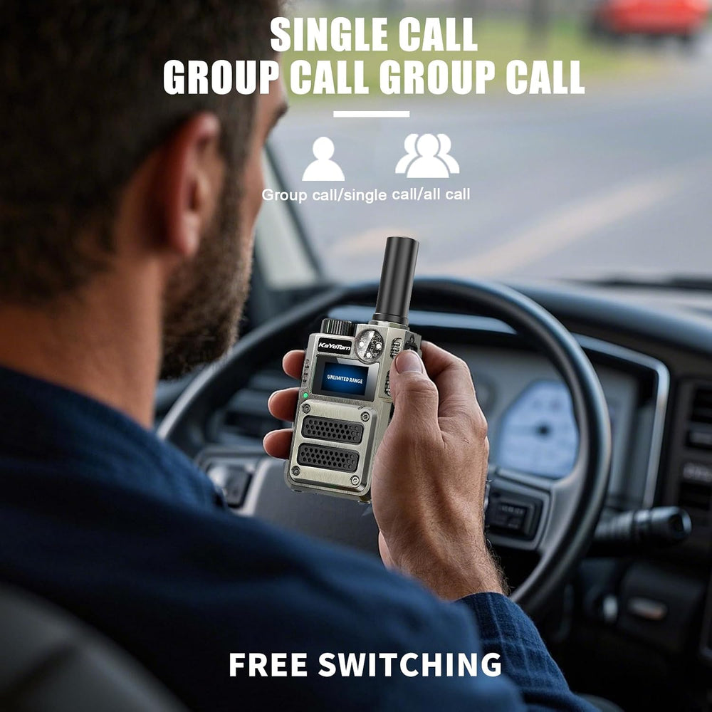 Lifetime Free Global Unlimited Range 4G LTE PoC Walkie Talkies Long Range Rap...