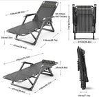 Lawn Recliner Folding Portable Chaise Lounge, Gravity Chair with Detachable Latex Pad, Reclining Patio Lounger(Green)