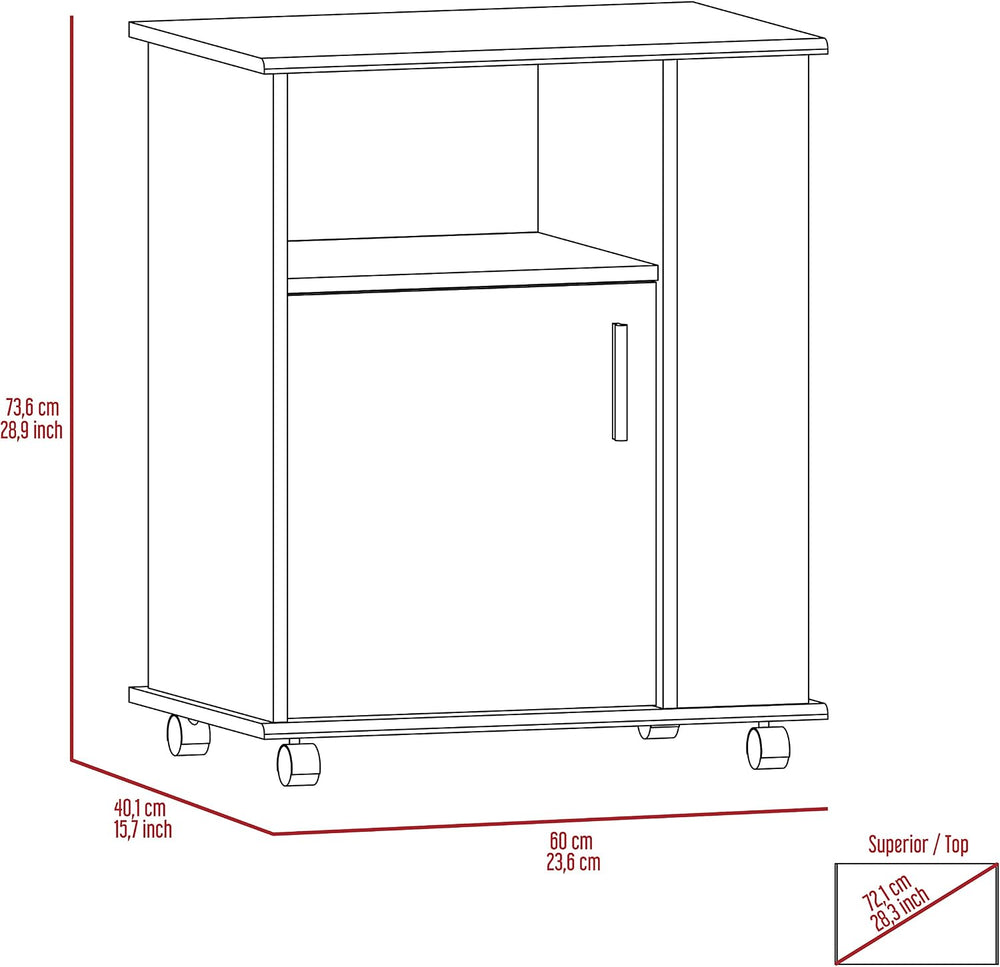 Space-Saving Microwave Shelf Stand Cabinet Kit - 3 Side Shelves - Black