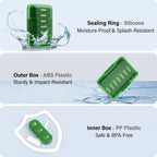 Weekly Pill Organizer 3X a Day, 7 Day Pill Box 3 Times, Portable for Travel Pill Case for Pills/Vitamin/Fish Oil/Medication/Supplements (3x7 Green)