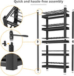 Heavy Duty Storage Shelving Unit (72" H x 35" W x 16" D) | Adjustable 5-Tier Metal Rack, Standing Utility Shelves, Garage, Basement, Pantry, Kitchen, Warehouse, 3000 lbs Capacity