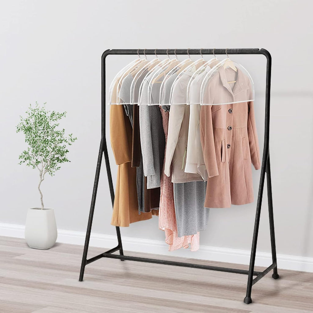 Zilink Shoulder Covers for Clothes Garment Dust Covers Protectors, 15 Pack | 2 in Gussted, Breathable, Hanger Covers for Hanging Clothes for Suit, Coats, Jackets, Dress Closet Storage
