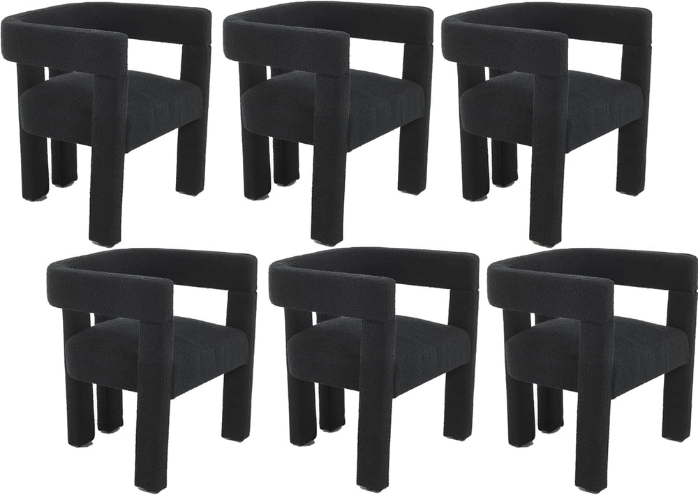 Modern Dining Chair Set of 2 / Living Room Chairs, Fabric Armchair, Upholster...