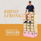 Rhino Classic Large Trunk for Camp & College, Dorm Storage Footlocker Chest | 32"L x 18"W x 14"H, 1500+ lb Capacity, Baltic Birch Plywood, Nickel Plated Steel, Lockable