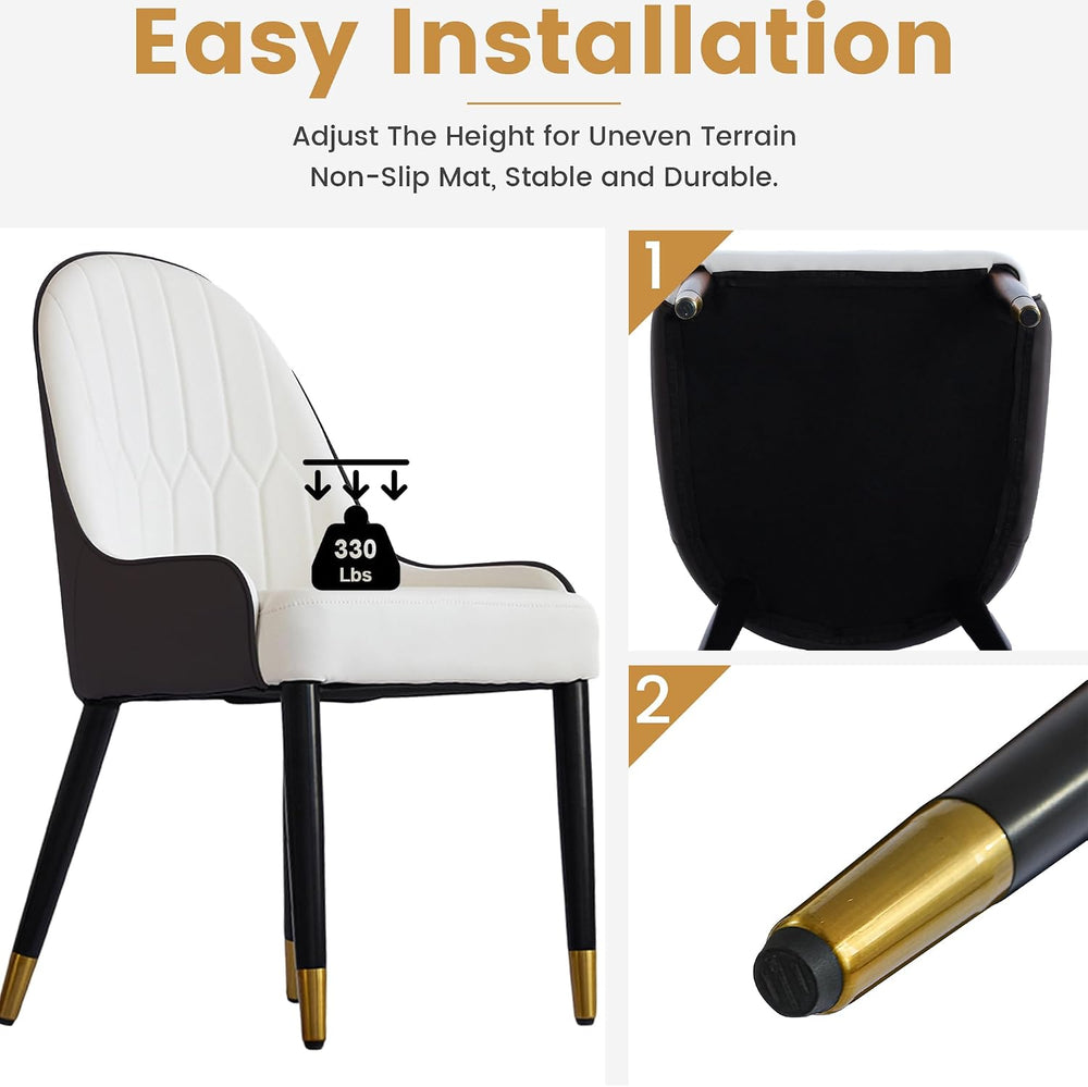 Montary 7 Piece Dining Table Chairs Set, Modern Dining Table Set of 6, Includ...