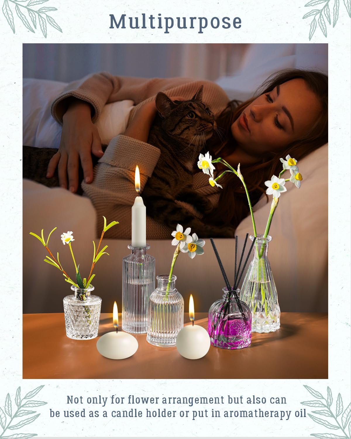 Bud Vases Set of 32 PCS, Small Flower Vases for Table Centerpieces, Mini Vases for Single Stem Flowers, Glass Vases for Centerpieces, Wedding & Home Decor, Clear