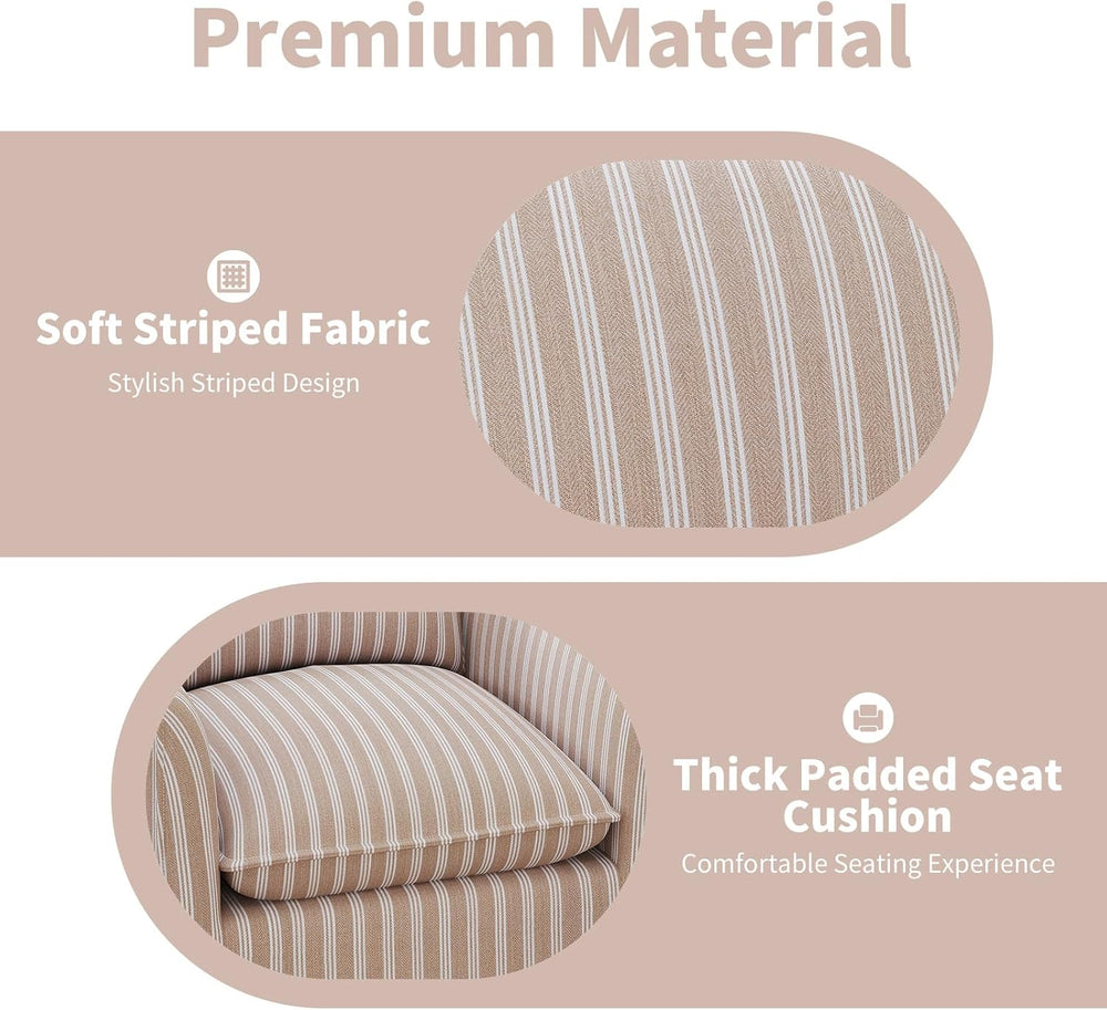 INZOY Swivel Accent Chair with Thick Padded Backrest Cushion, Swivel Reading ...